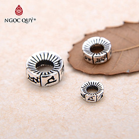 Combo 5 cái charm bạc chặn hạt lục tự minh chú - Ngọc Quý Gemstones