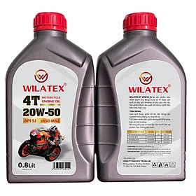 Nhớt xe máy WILATEX 4T 20W50 MA2 800ml