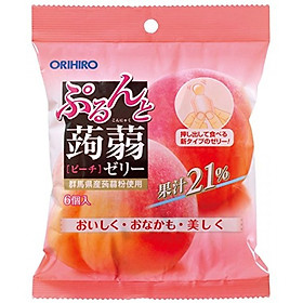 Combo 6 gói Thạch trái cây Orihiro vị Đào 120gr