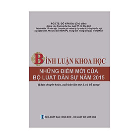 Bình Luận Khoa Học Những Điểm Mới Của Bộ Luật Dân Sự Năm 2015