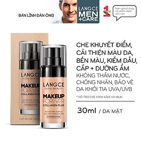 TOTAL BEAUTY MAKE UP KEM NỀN CHE KHUYẾT ĐIỂM + HÌNH XĂM, KIỀM DẦU DƯỠNG ẨM DA (SIÊU MỊN) 30ml LANGCE DÀNH CHO NAM