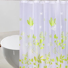 Mua Rèm Phòng Tắm / Rèm Cửa Sổ Trằng Họa Tiết Hoa Xanh Lá 180cm X 180cm Loại 1