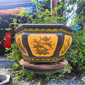 Bộ khuôn chậu chum đường kính 55cm đổ đáy nhự ABS kèm chân đầy đủ lòng trong