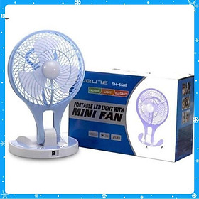 Quạt Sạc Tích Điện Đèn Led Gấp Gọn MiniFan 5580 - Hàng Chất Lượng