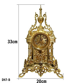 Mua Đồng hồ để bàn cao cấp phong cách tân cổ điển sang trọng - Đồng hồ để bàn chất liệu thuần đồng - Đồng hồ để bàn nghệ thuật DH7-B