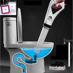Combo Súng tạo áp lực thông tắc bồn cầu, nhà vệ sinh đa năng cao cấp tặng 2 đèn LED ngủ cảm ứng ánh sáng