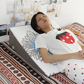 Mua Gối Chống Trào Ngược Dạ Dày Người Lớn Hi-Sleep KT 70x60x22cm giảm nhanh trào ngược dạ dày  nghẹt mũi  viêm xoang  ho đêm  copd  ngáy  ngưng thở khi ngủ  suy giãn tĩnh mạch chi dưới