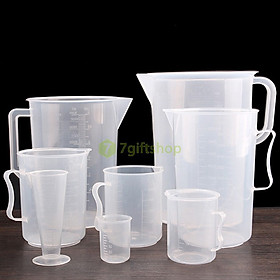 Mua 100ml  250ml 500ml 1000ml CA ĐONG CHỊU NHIỆT ĐỊNH LƯỢNG PHA CHẾ cốc nhựa trong suốt vạch chia rõ ràng