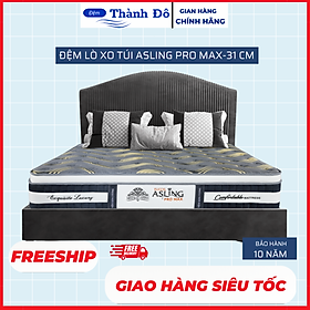 Đệm lò xo túi kim cương eucoil asling pro max kim cương pillow top-cao 30cm