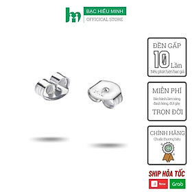 Chốt bạc cho bông tai nữ bạc 925 loại chất lượng BẠC HIỂU MINH CBH (1 đôi)