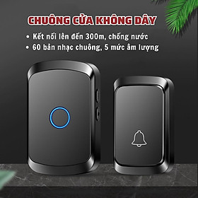 Chuông Cửa Không Dây Thông Minh CTFAST A50 (1 Nút Bấm, 1 Chuông ), Chống Nước, Khoảng Cách Sử Dụng Hiệu Quả 300 mét - Hàng Chính Hãng