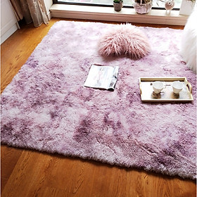 Mua Thảm Lông Dài Trải Sàn Cao Cấp Kiểu Loang - hồng tím - 1m6x2m