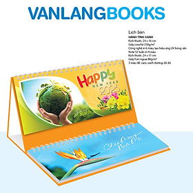 Lịch Bàn 2026 Vanlangbooks - Hành Tinh Xanh (VLLB14B) Kèm Note 52 Tuần Tiện Lợi - Màu Cam