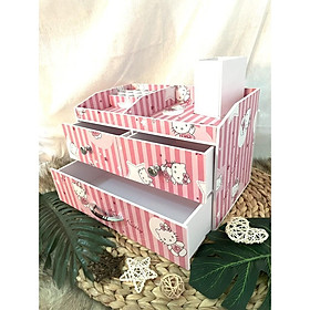Tủ kệ mỹ phẩm size 35x22x20cm tặng kèm lọ đựng cọ tiện dụng cho chị em