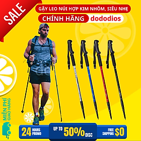 Gậy leo núi, gậy trekking dododios chính hãng gấp khúc dùng du lịch, phượt, dã ngoại - Gậy leo núi Xanh Blue