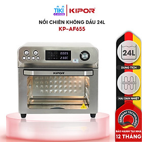 Nồi chiên không dầu KIPOR KP-AF655 - 24L - Lò nướng 2 mặt trên dưới RAPID AIR đối lưu toả nhiệt đều - Thân nồi inox 304 - Hàng chính hãng