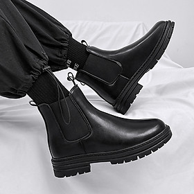 Hình ảnh Giày Chelsea Boots Hunter Trẻ Trung Nam Tính Đường Phố, Đế Cao, Da Mềm - TG0923001