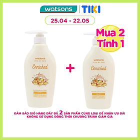 Kem Tắm Watsons Love My Skin Enriched Vitamin E Nourishing Từ Vitamin E Nuôi Dưỡng Làn Da 400ml