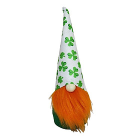 Patrick's Day Ornaments Plush Faceless Beard Braid Gnome Doll Decor