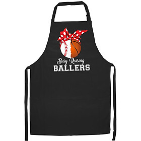 Tạp Dề Làm Bếp In Hình Baseball Basketball Busy Raising Ballers T Mothers Day