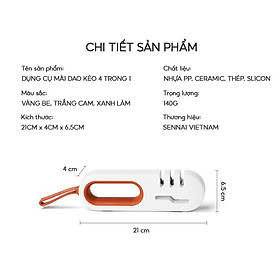 Dụng Cụ Mài Dao Kéo 4 Trong 1 Cầm Tay SENNAI - Nhỏ Gọn Tiện Lợi