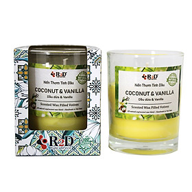 NẾN THƠM TINH DẦU COCONUT - VANILA ĐẾN TỪ THƯƠNG HIỆU R2D, LÀM TỪ DẦU CỌ, DẦU DỪA, TINH DẦU, NGUYÊN LIỆU TỰ NHIÊN, LÀNH TÍNH