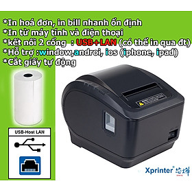 Máy in hóa đơn nhiệt Xprinter XP-K200L Hàng Chính Hãng