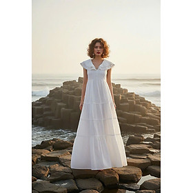 Đầm Maxi Cotton Trắng Thiên Nga Dre175 Thời trang Hity