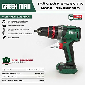 THÂN MÁY KHOAN PIN 21V 13MM BODY GR-S160PRO GREEKMAN -HÀNG CHÍNH HÃNG BODY GR-S160PRO GREEKMAN -HÀNG CHÍNH HÃNG