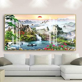 Mua Tranh Tráng Gương Pha Lê Treo Tường Hiện Đại _ Tranh Sơn Thủy Cao Cấp