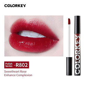 Colorkey Lip Gloss Liquid Lipstick Lip Glaze Lacquer Light Waterproof Long-lasting Lip Makeup -Black Tube