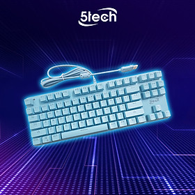 Bàn phím cơ gaming 5TECH Led RGB 10 chế độ nháy cực đẹp, chơi game gõ siêu đã, thiết kế nhỏ gọn dùng cho máy tính, laptop hàng chính hãng