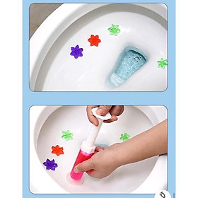 Mua Gel thơm toilet KHỬ TRÙNG  KHỬ MÙI bồn cầu  bắn ra hình bông hoa với 6 loại hương thơm dễ chịu
