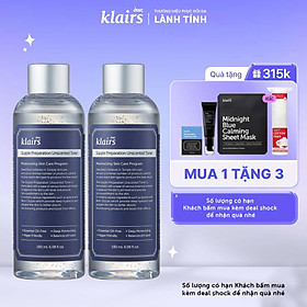 Combo 2 Nước hoa hồng Dear, Klairs Supple Preparation Unscented Toner 180ml
