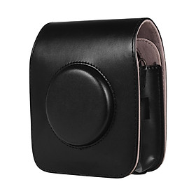 Portable PU Leather Camera Case Bag with Shoulder Strap Compatible with Fujifilm Fuji Instax SQ20 Instant Camera