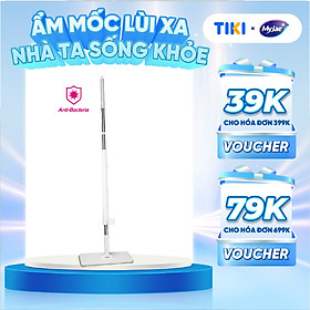 Cây Lau Nhà MyJae Đài Loan Sợi Microfiber Tự Vắt Kháng Khuẩn Ag+ 120cm