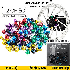 12 cái ốc vít đĩa phanh T-25 M5x10mm trang trí màu sắc (12 Cái/ bộ) bằng thép không gỉ dành cho xe đạp núi MTB phụ kiện xe đạp- Mai Lee
