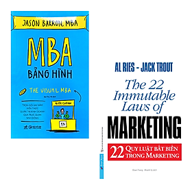 Hình ảnh Combo 2 Cuốn Sách Kinh Doanh- Marketing Hay- MBA Bằng Hình+ 22 Quy Luật Bất Biến Trong Marketing