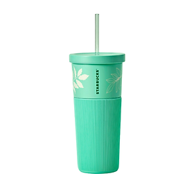 Ly starbucks cold cup 24oz ss silcon slv n_grns lt