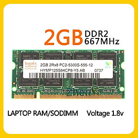 INTEL ☆Mới Bộ Nhớ RAM Laptop Hynix 2GB PC2-5300S 2Rx8 DDR2 667MHz 200Pin 1.8V AD22