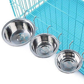 Bát inox gắn chuồng dành cho chó mèo