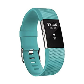 Fitbit Charge 2 Heart Rate + Fitness Wristband, Plum, Large (International Version)