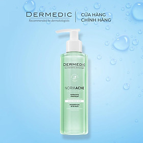 Sữa rửa mặt dạng gel hỗ trợ làm sạch dành cho da dầu da mụn Dermedic Normacne Antibacterial Cleansing Gel 200ml