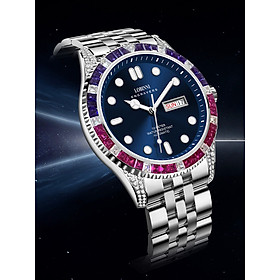 Đồng hồ nam chính hãng LOBINNI LB19036G-T2 Kính Sapphire,chống xước,chống nước 50M,BH 24 tháng,máy cơ(Automatic),mặt xanh dây thép trắng xịn