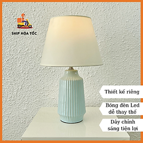 Mua Đèn ngủ đầu giường màu xanh mint phong cách vintage có nút điều chỉnh sáng DBG020
