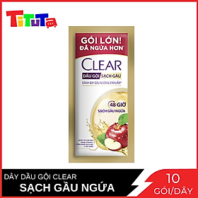 Dầu Gội Clear Sạch Dầu Ngứa 48h Dây 10 Gói