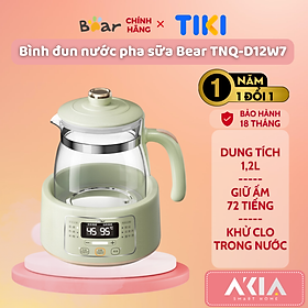 Bình đun và hâm nước pha sữa Bear TNQ-D12W7 - Dung tích 1.2L, Giữ ấm 72 giờ - Hàng chính hãng, Bản Quốc tế