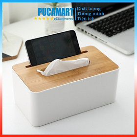 Mua Hộp Khăn Giấy Decor  Hộp Đựng Khăn Giấy Nắp Gỗ Sang Trọng - PucaMart
