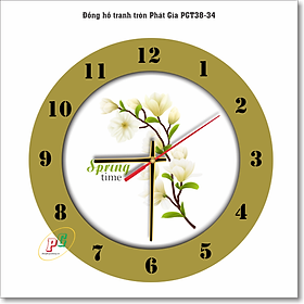 Mua Đồng hồ treo tường  đồng hồ tranh treo tường  đồng hồ dạng tròn  đồng hồ độc lạ  đồng hồ treo phòng khách  phòng ngủ  nhà bếp  đồng hồ tranh quà tặng Phát Gia PGT38-34