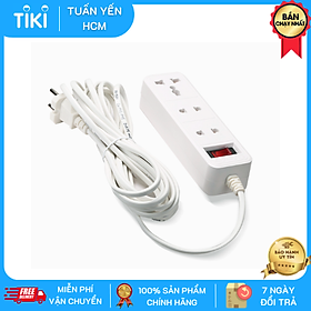 Ổ cắm điện kéo dài Rạng Đông 2m/5m Model OC04, OC05 chống giật, rơ le tự ngắt chống quá tải